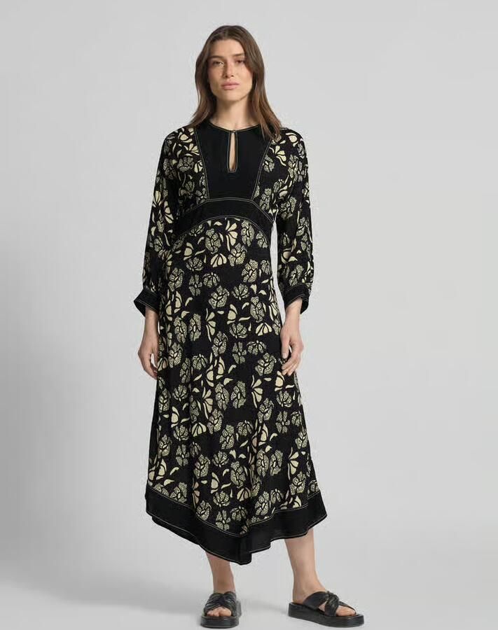 BA&SH Maxi-jurk met druppelvormige hals model 'DRESS AUDE' - Foto 2