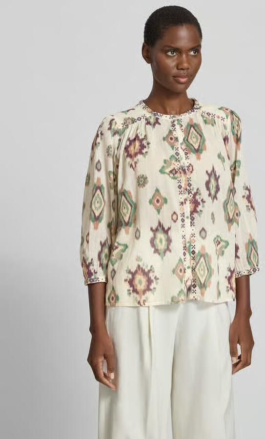 BA&SH regular fit blouse met 3 4-mouw model 'ODELIE' - Foto 3