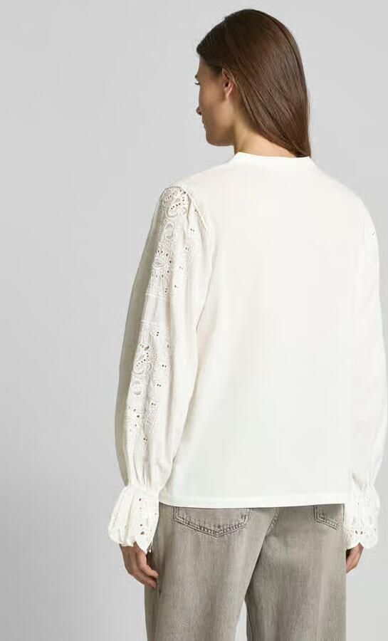 BA&SH Regular fit blouse met broderie anglaise model 'SORAYA'