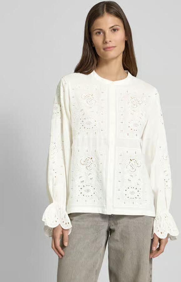 BA&SH Regular fit blouse met broderie anglaise model 'SORAYA' - Foto 2