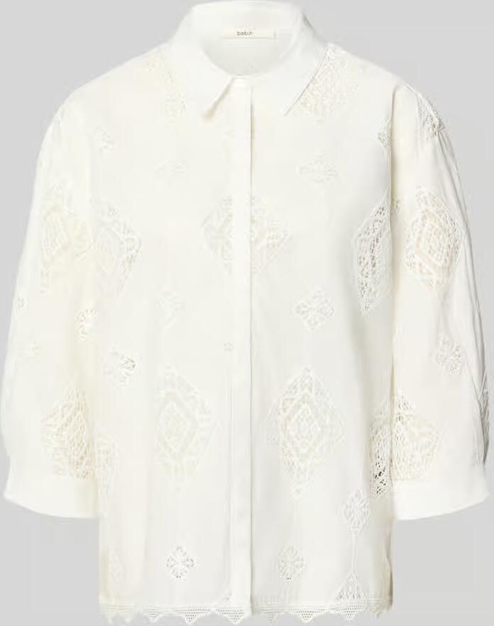 BA&SH regular fit blouse met gehaakt kant model 'MURIEL' - Foto 2