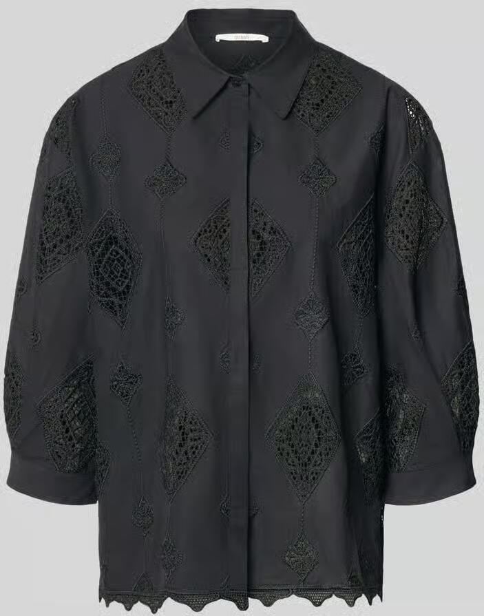 BA&SH regular fit blouse met gehaakt kant model 'MURIEL' - Foto 2