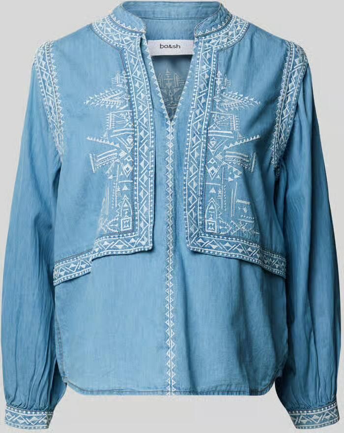 BA&SH regular fit blouse met stitchings model 'LAURA' - Foto 2