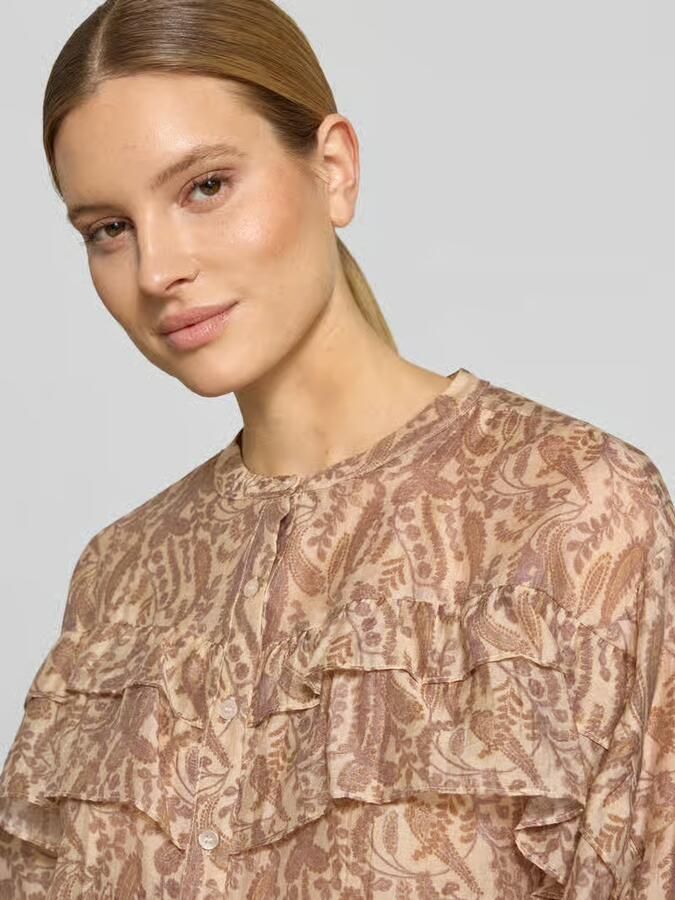BA&SH regular fit blouse met volants model 'TUNELLA'