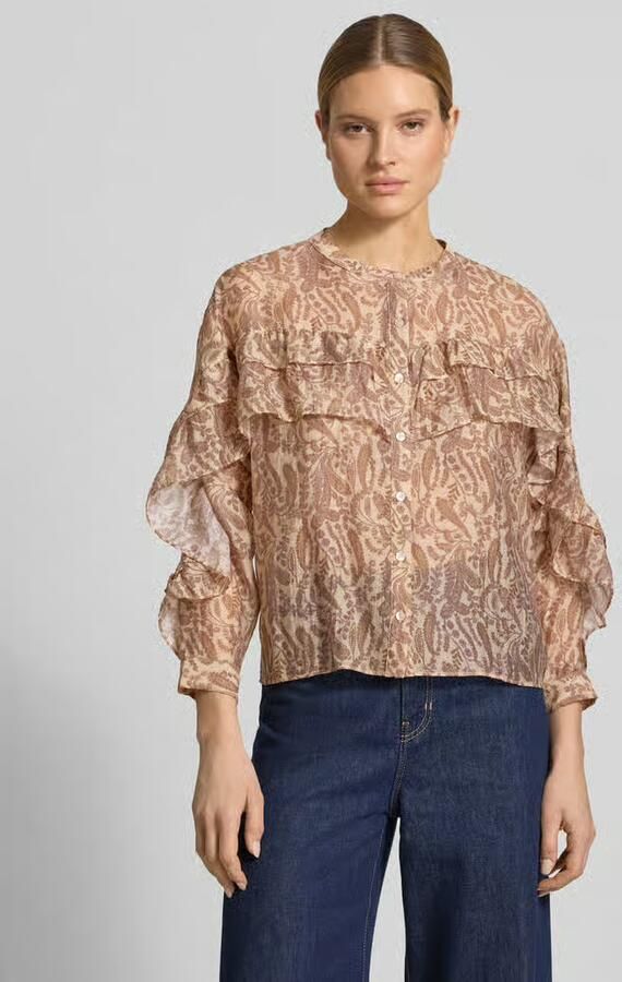 BA&SH regular fit blouse met volants model 'TUNELLA' - Foto 2
