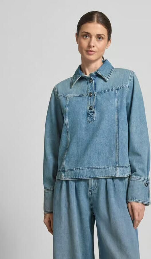 BA&SH Blouse met Maokraag en Knoopsluiting - Foto 3