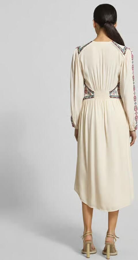 BA&SH regular fit midi-jurk van 100% viscose model 'Tina'