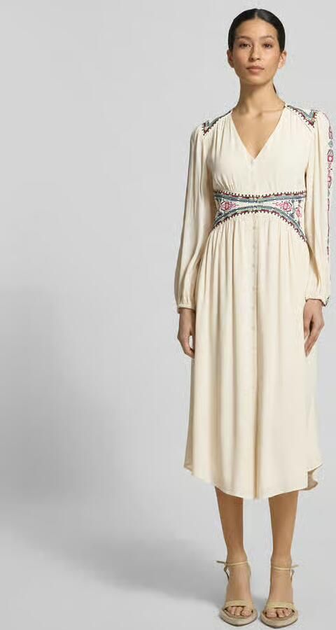 BA&SH regular fit midi-jurk van 100% viscose model 'Tina' - Foto 3