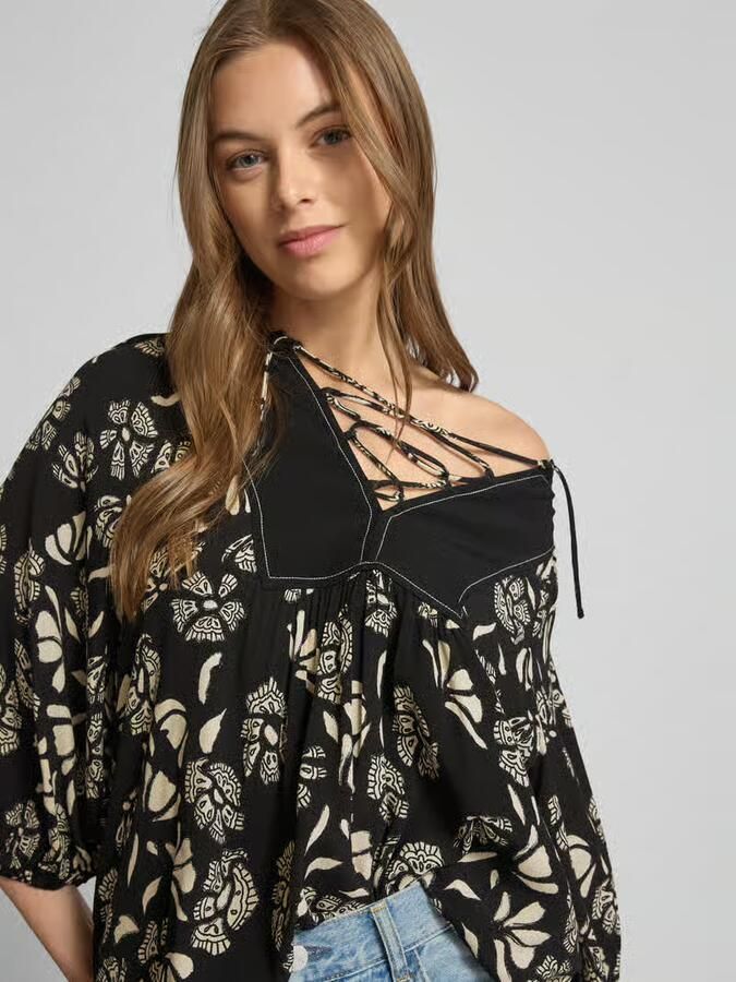 BA&SH Relaxed fit blouse met 3 4-mouwen model 'AURA' - Foto 2