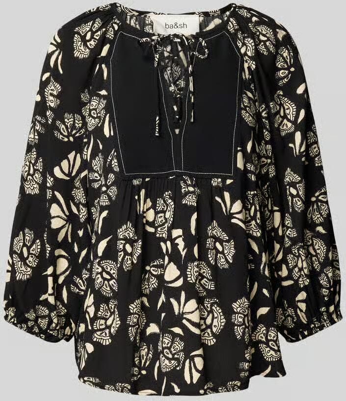 BA&SH Relaxed fit blouse met 3 4-mouwen model 'AURA' - Foto 3