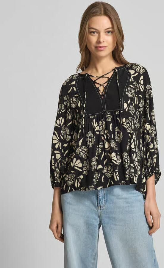 BA&SH Relaxed fit blouse met 3 4-mouwen model 'AURA' - Foto 5