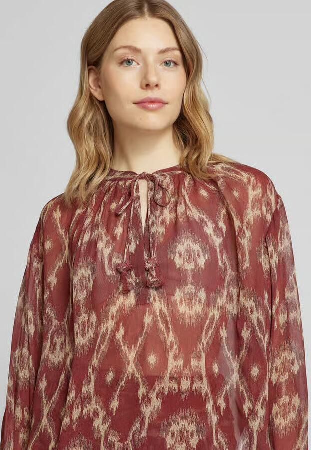 BA&SH Relaxed fit blouse met druppelvormige hals model 'MENAELLE'