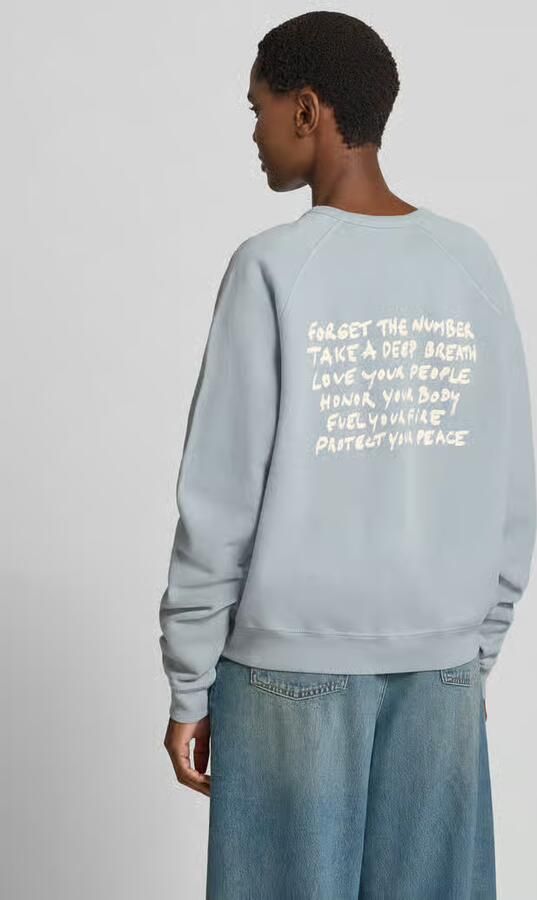 BA&SH relaxed fit sweatshirt van 100% katoen met statementprint - Foto 3