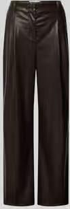 BA&SH Stoffen broek in leerlook