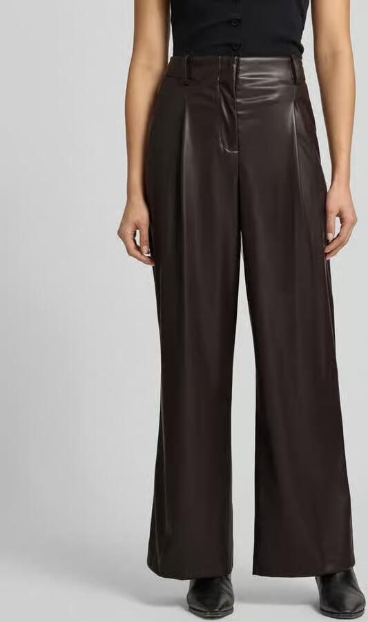 BA&SH Stoffen broek in leerlook - Foto 2