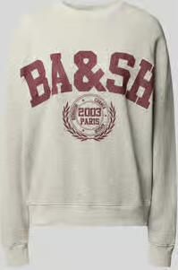 BA&SH Sweatshirt met labelprint model 'BENJAMIN'