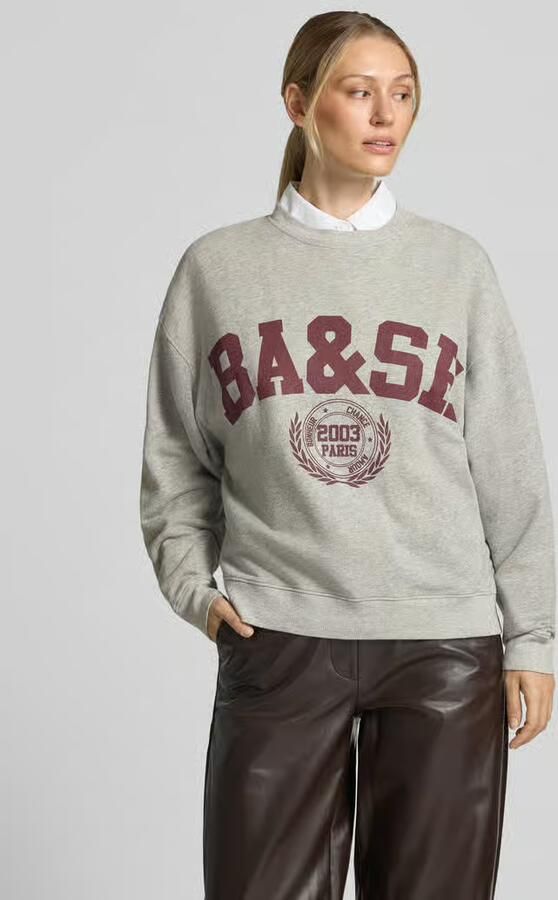 BA&SH Sweatshirt met labelprint model 'BENJAMIN' - Foto 2