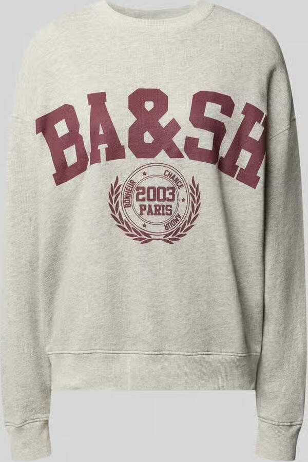 BA&SH Sweatshirt met labelprint model 'BENJAMIN' - Foto 2