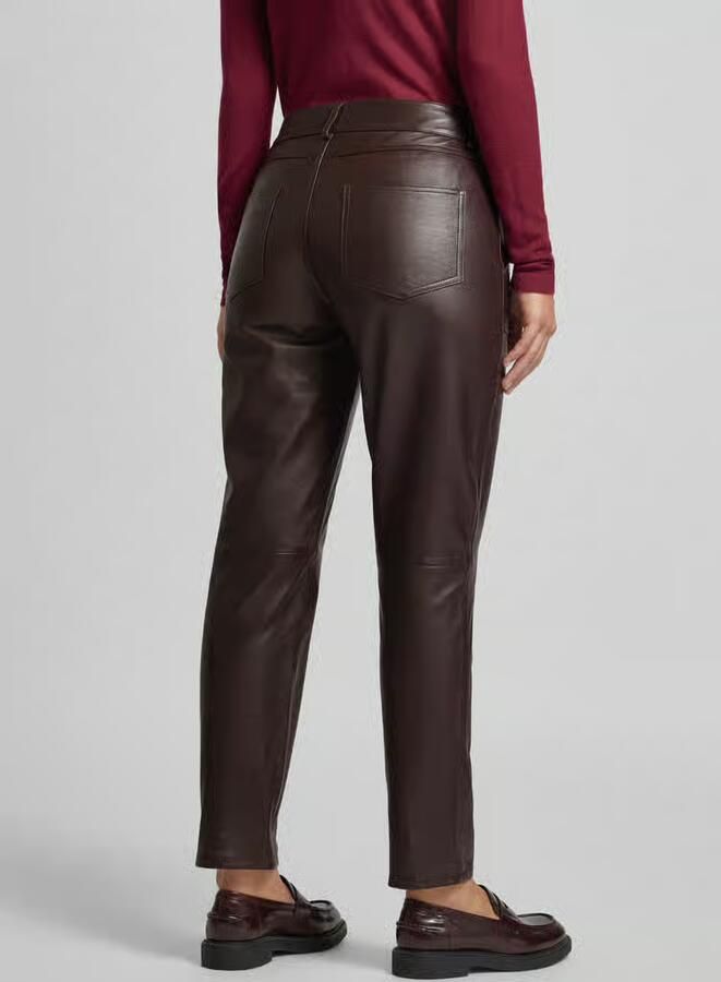 BA&SH Tapered fit broek in leerlook model 'KELLY'