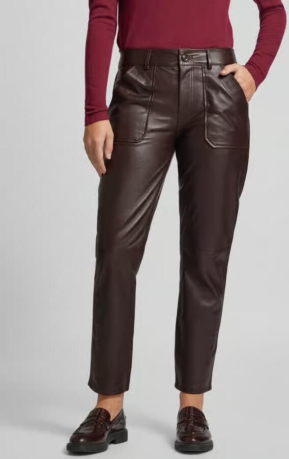 BA&SH Tapered fit broek in leerlook model 'KELLY' - Foto 2