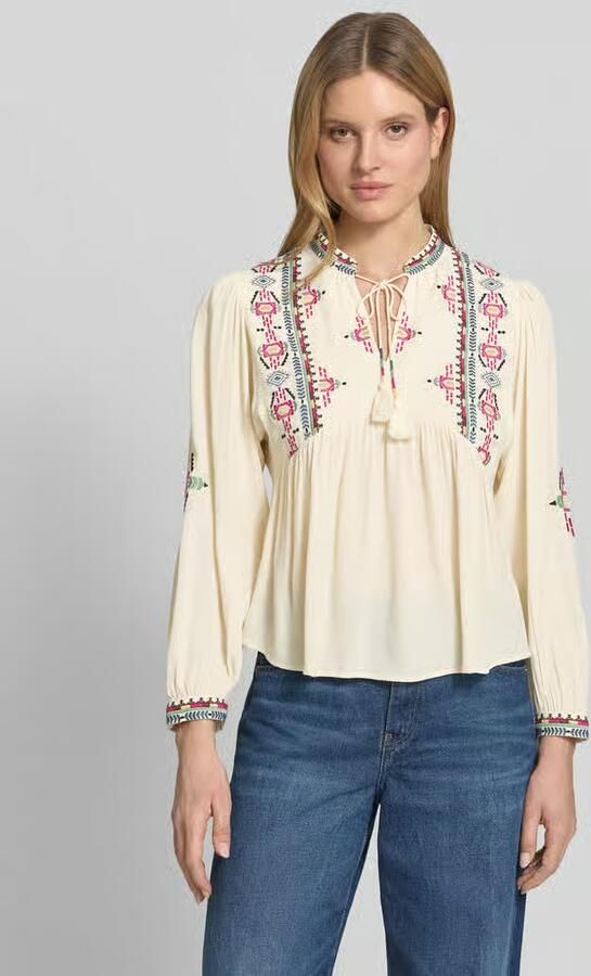 BA&SH Tuniekblouse met motiefstitching model 'TILT' - Foto 3