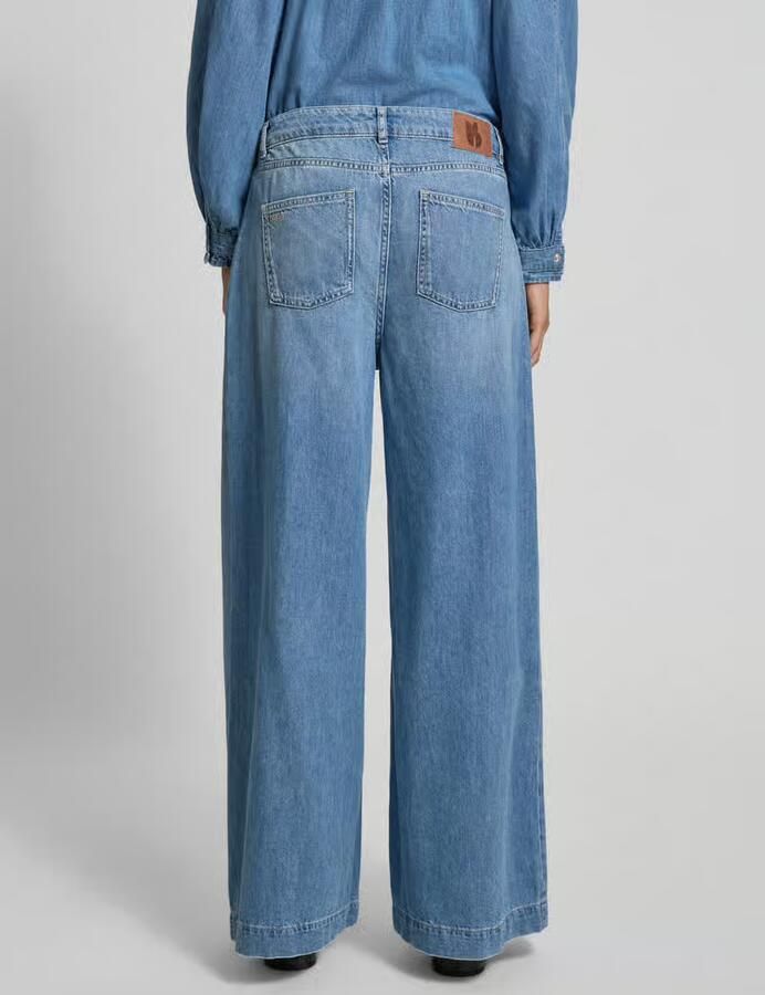 BA&SH Wide fit jeans met logopatch model 'Musc'