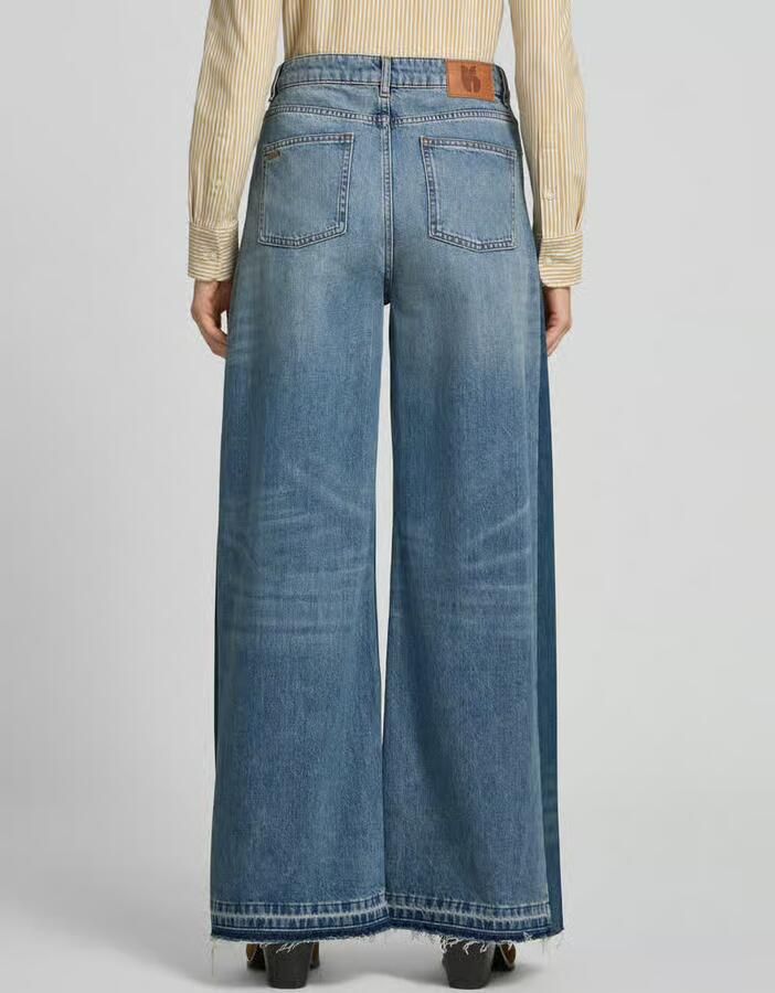 BA&SH wide leg jeans met franjeboord model 'MISLAV' - Foto 2