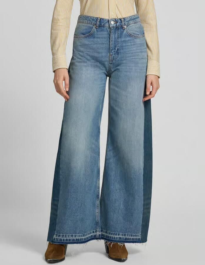 BA&SH wide leg jeans met franjeboord model 'MISLAV' - Foto 3