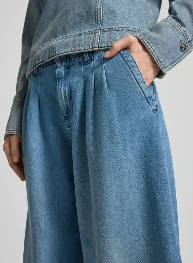 BA&SH Wide leg jeans met plooien model 'TOBY'