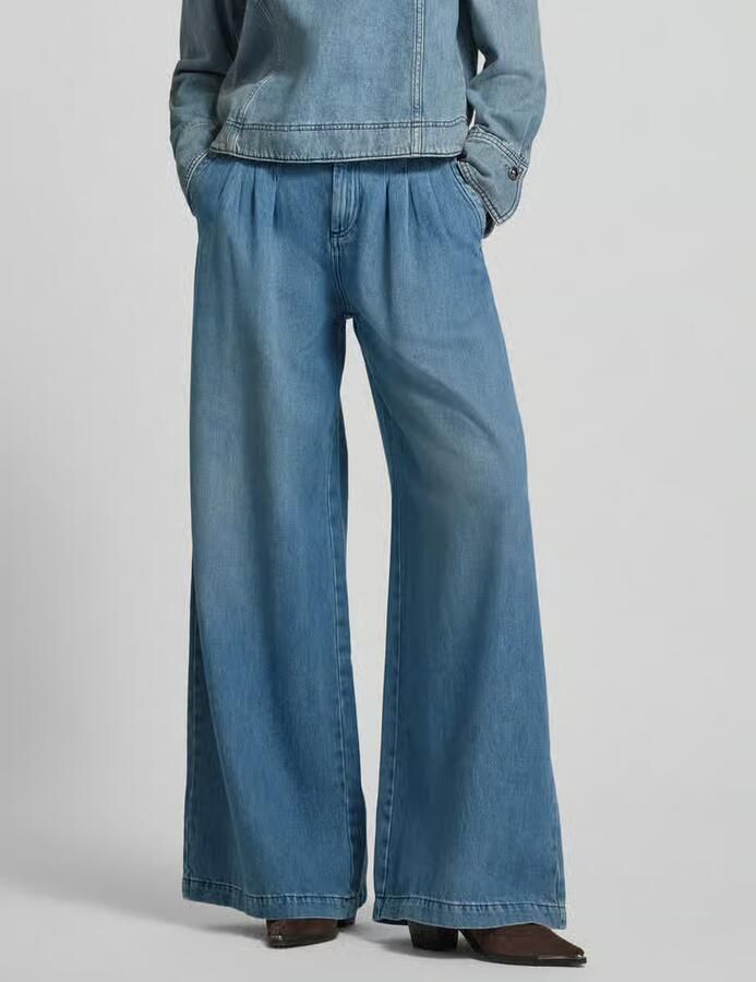 BA&SH Wide leg jeans met plooien model 'TOBY' - Foto 2