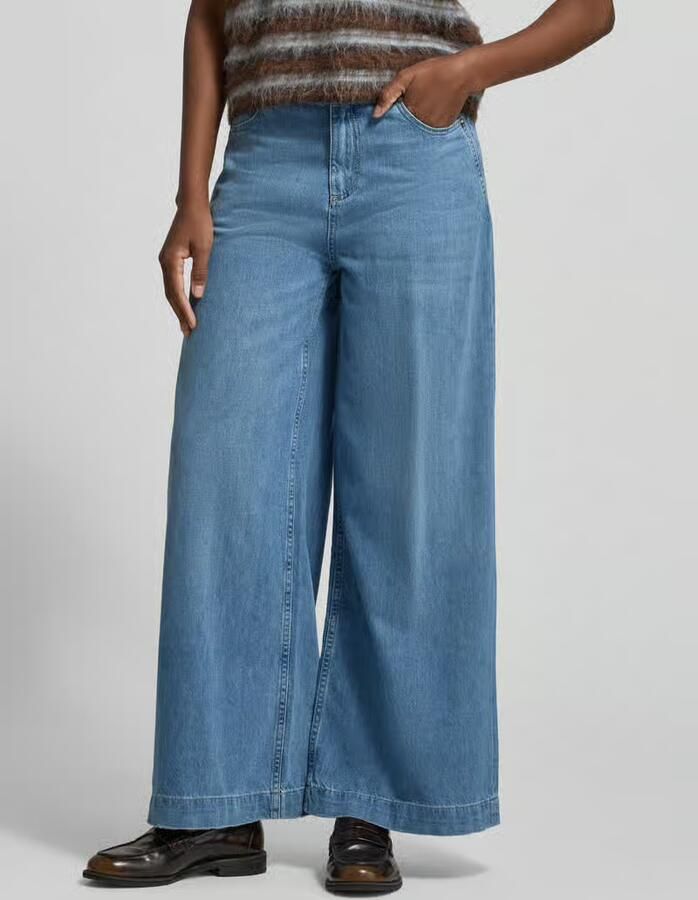 BA&SH Wide fit jeans met logopatch model 'Musc' - Foto 3