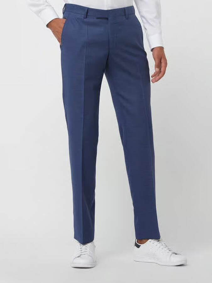 BALDESSARINI Slim fit pantalon van scheerwol model 'Massa'