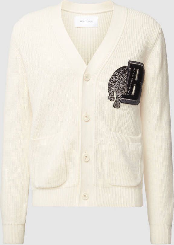 BALDESSARINI Gebreid jack met labelpatch model 'Kashcot'
