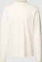 BALDESSARINI Basic Langarm Shirt met Opstaande Kraag Logo Beige Heren - Thumbnail 1