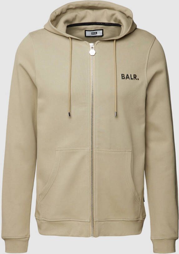 BALR. Sweatjack met labelapplicatie model 'Series Straight Zip'