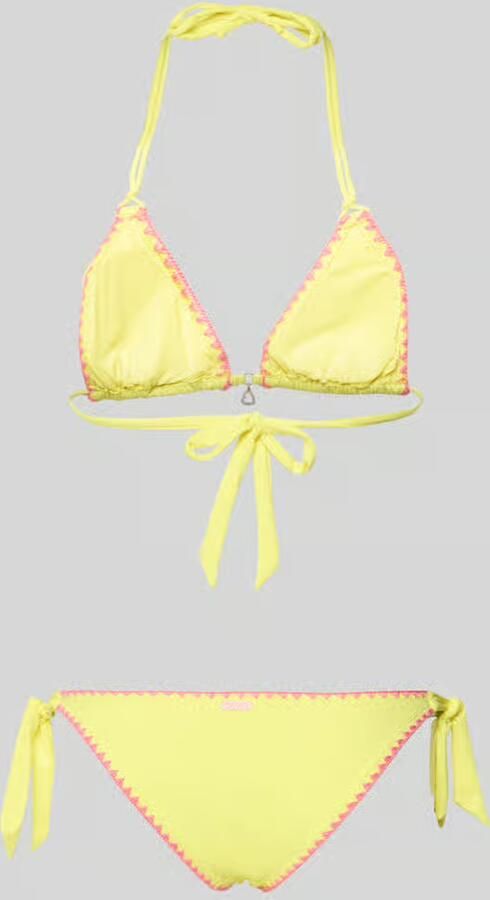 Banana moon Bikini-set met stitchings en vetersluiting