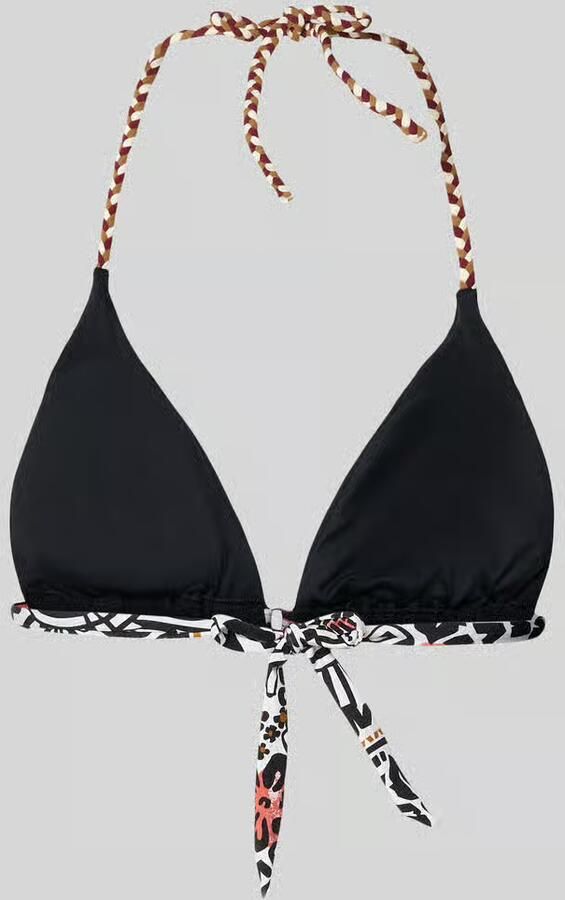 Banana moon Bikini-top met motief-stitching model 'Crico'
