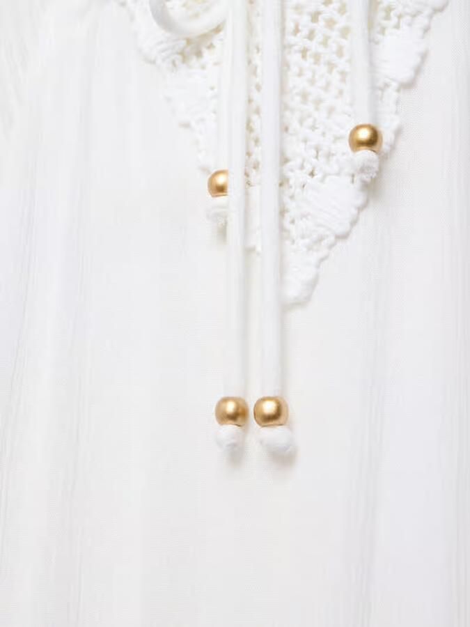 Banana moon mini-jurk van viscose met vetersluiting model 'AVELLE SEATIME'