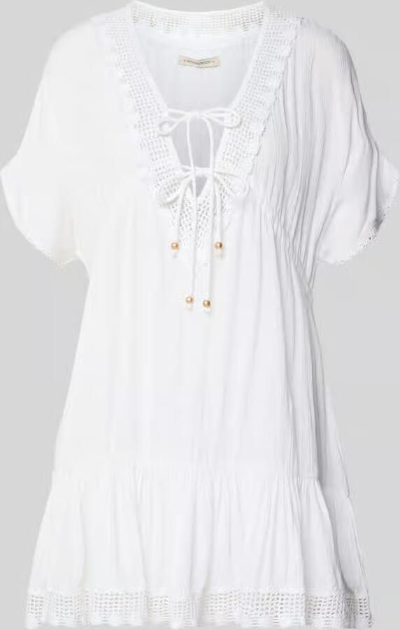 Banana moon mini-jurk van viscose met vetersluiting model 'AVELLE SEATIME' - Foto 2