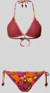 Banana moon slim fit bikini met florale all-over print model 'MUNDOIOKA'