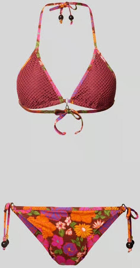 Banana moon slim fit bikini met florale all-over print model 'MUNDOIOKA' - Foto 2