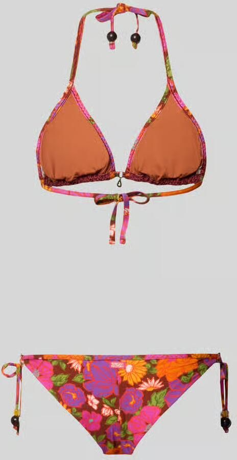 Banana moon slim fit bikini met florale all-over print model 'MUNDOIOKA' - Foto 2