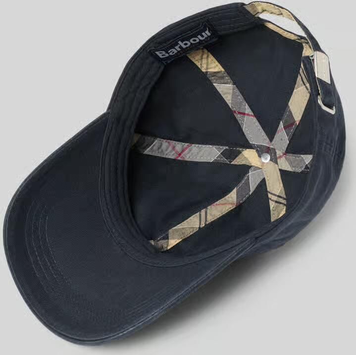Barbour Stijlvolle Navy Blauwe Katoenen Pet Blauw Heren