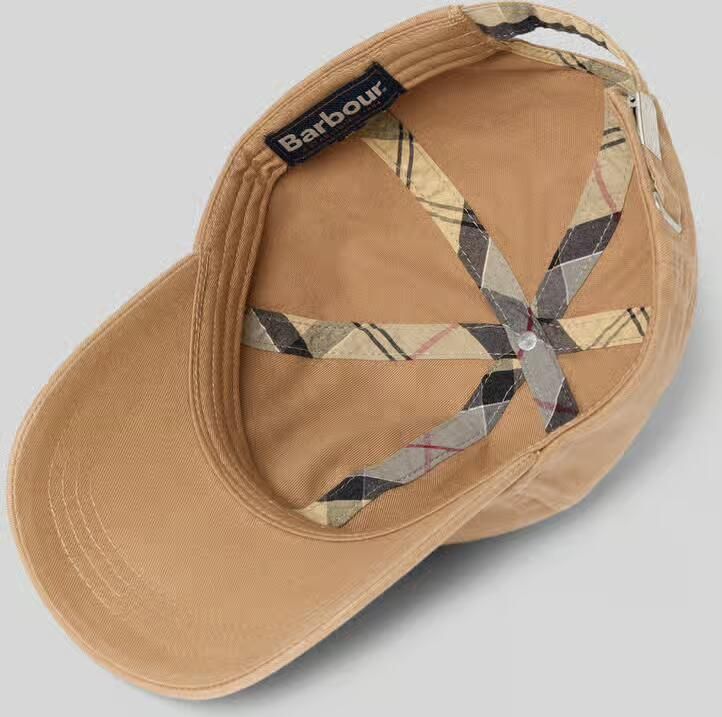 Barbour Contrasterende Logo Pet met Verstelbare Sluiting Beige Heren