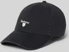 Barbour Stijlvolle Zwarte Pet met Logo Borduursel Zwart Unisex - Foto 2