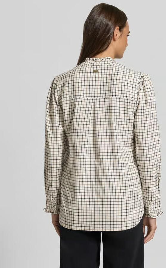 Barbour blouse met lange mouwen met kraag met ruches - Foto 2