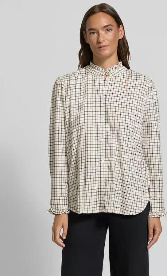 Barbour blouse met lange mouwen met kraag met ruches - Foto 3