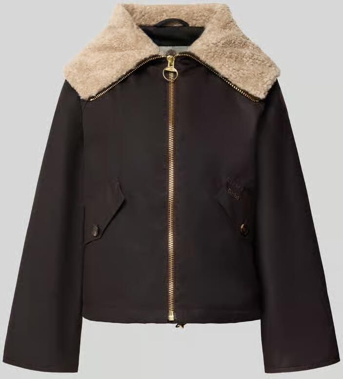 Barbour Bomberjack met contrasterende bontkraag