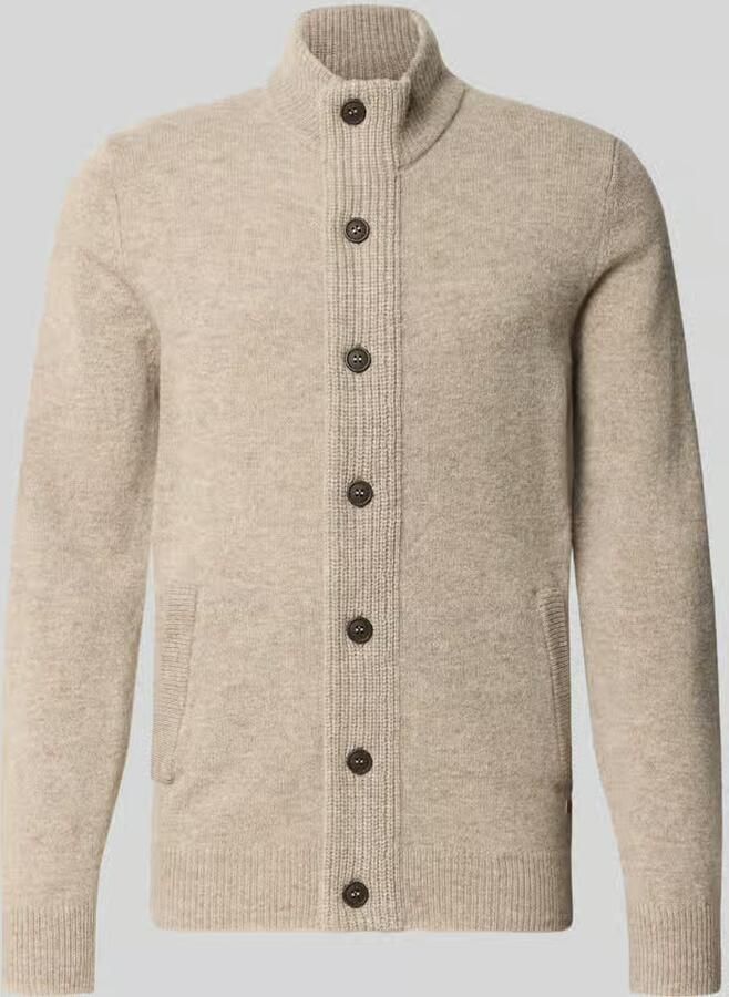BARBOUR Heren Truien & Vesten Essential Patch Zip Through Knitted Jumper Grijs
