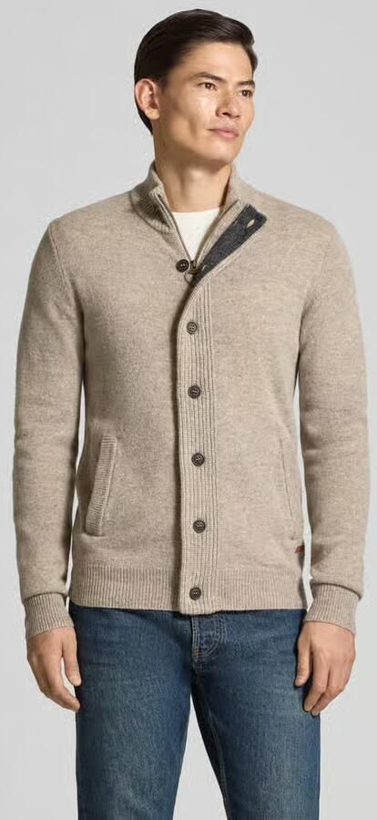 BARBOUR Heren Truien & Vesten Essential Patch Zip Through Knitted Jumper Grijs - Foto 8